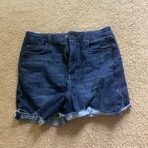 American Eagle Curvy Dark Wash Jean Shorts